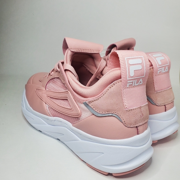 FILA AMORE LOW TRAINERS RUNNING SPORT SNEAKERS WOMEN SHOES PINK/WHITE SIZE 10 - Picture 6 of 13